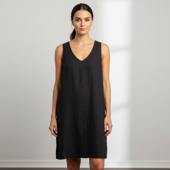 Orvis Dresses & Skirts - Orvis Linen Dress With Pockets Black